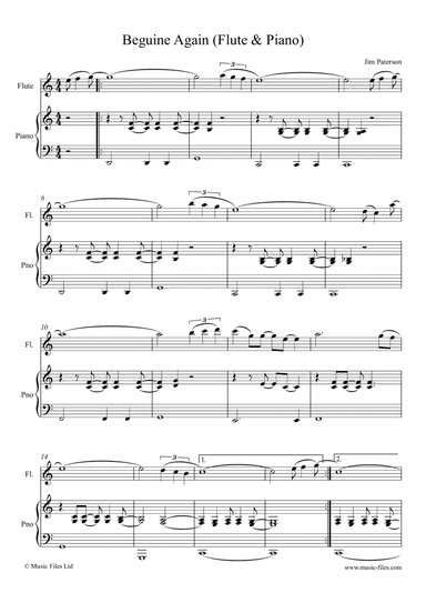 Beguine Again (Flute and Piano)