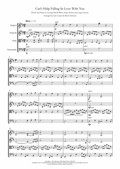 Can't Help Falling In Love (arr. Lily Copper, Bjorn Kleiman)