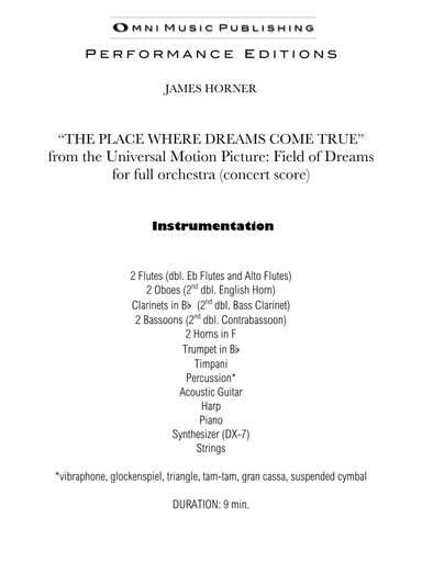 The Place Where Dreams Come True (arr. Omni Music Publishing)