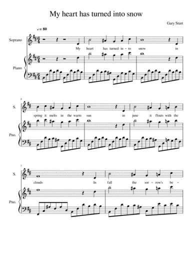 My heart has turned to snow