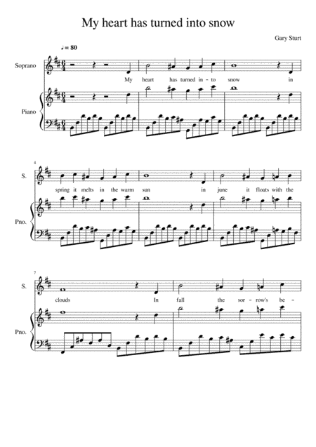 My heart has turned to snow