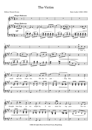 The Victim (arr. Owain Evans)