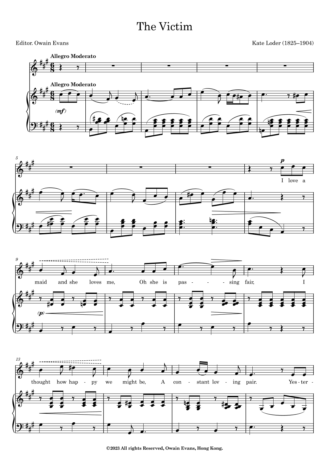 The Victim (arr. Owain Evans)