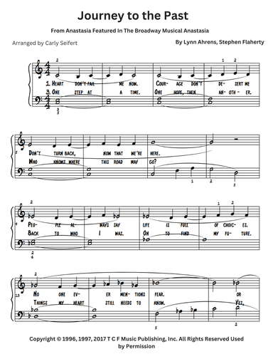 Journey To The Past (arr. Carly Seifert)