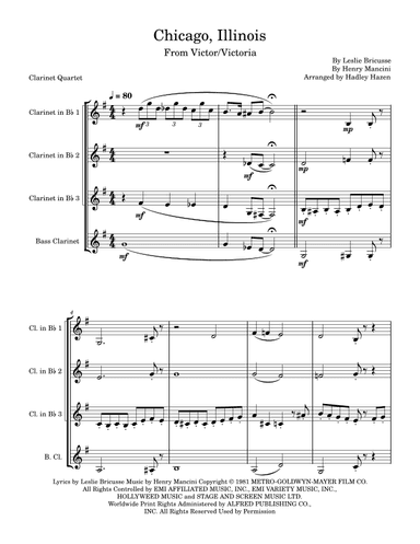 Chicago, Illinois (arr. Hadley Hazen)