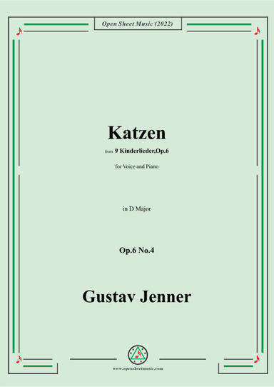 Jenner-Katzen,in D Major,Op.6 No.4 (arr. OSM Press)