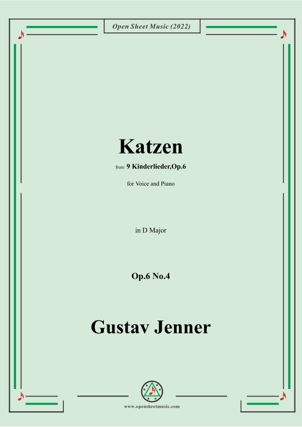 Jenner-Katzen,in D Major,Op.6 No.4 (arr. OSM Press)