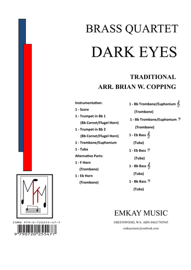 DARK EYES – BRASS QUARTET (arr. BRIAN W. COPPING)