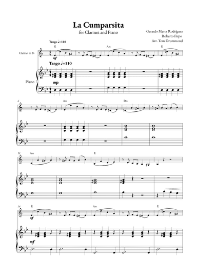 La Cumparsita (arr. Tom Drummond)