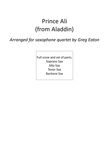 Prince Ali (arr. Greg Eaton)