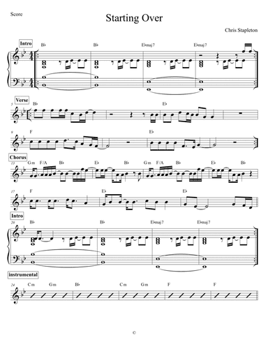 Starting Over (arr. Sebastien Ammann)