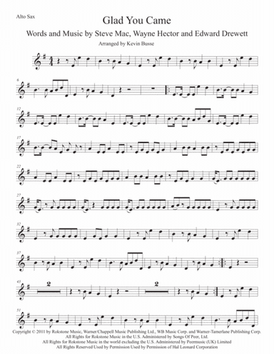 Glad You Came (arr. Kevin Busse)