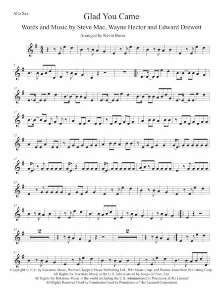 Glad You Came (arr. Kevin Busse)