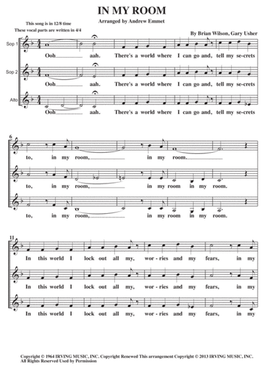 In My Room (arr. Andrew Emmet)