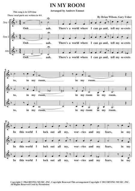 In My Room (arr. Andrew Emmet)