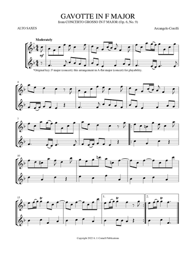 Gavotte in F Major (from Concerto Grosso in F Major) (arr. Mark Phillips)