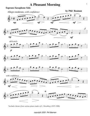 A Pleasant Morning-soprano saxophone solo