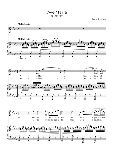 Ave Maria Schubert - Soprano in Db (arr. Alex Nunes Rodrigues)
