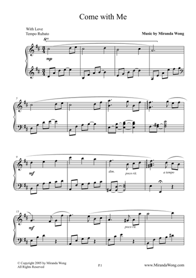 Come with Me - Wedding Piano Music by Miranda Wong
