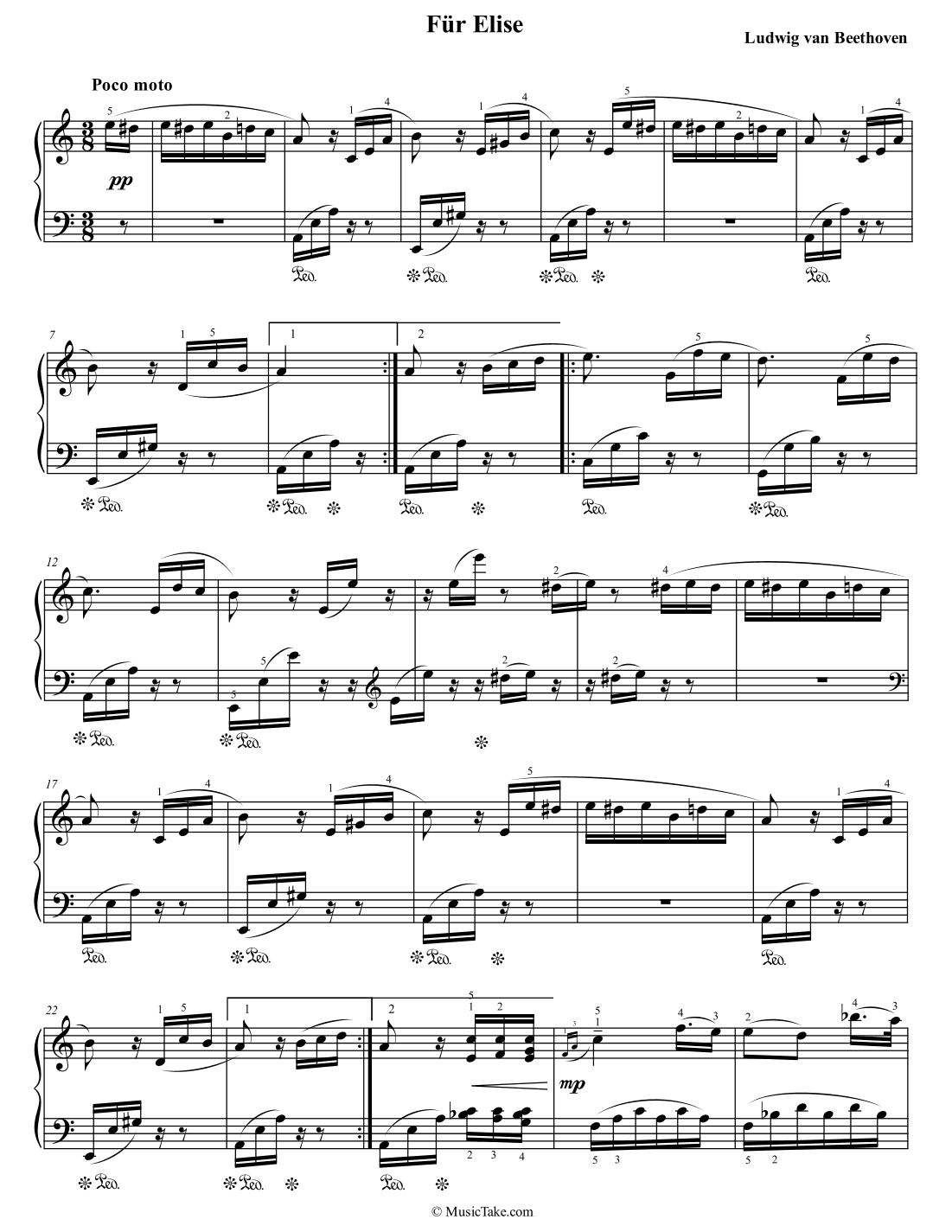 Beethoven For Elise (arr. Ben Choupak)