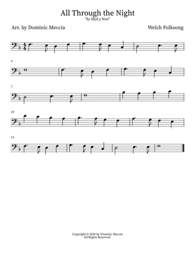 All Through the Night ("Ar Hyd y Nos") (arr. Dominic Meccia)