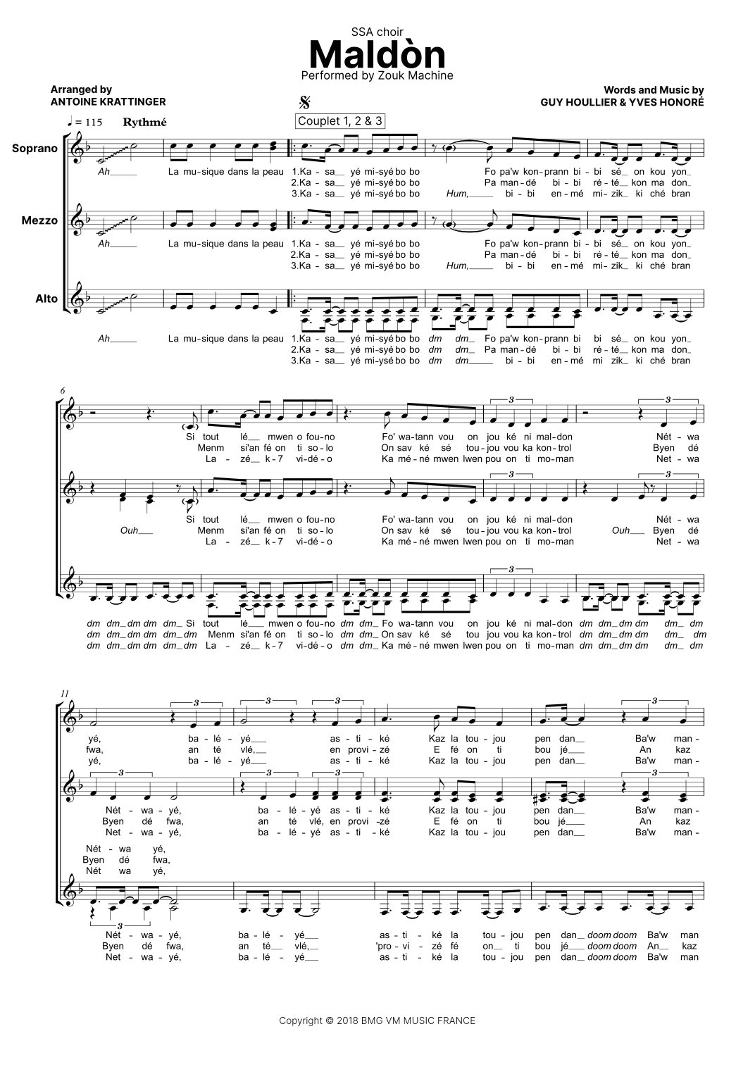 Zouk Machine (arr. Antoine Krattinger)