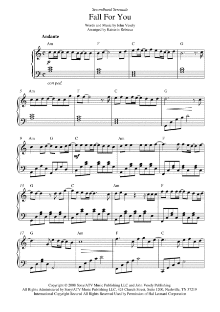 Fall For You (arr. Kaiserin Rebecca)