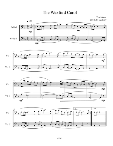 The Wexford Carol (Cello Duet) (arr. B. C. Dockery)