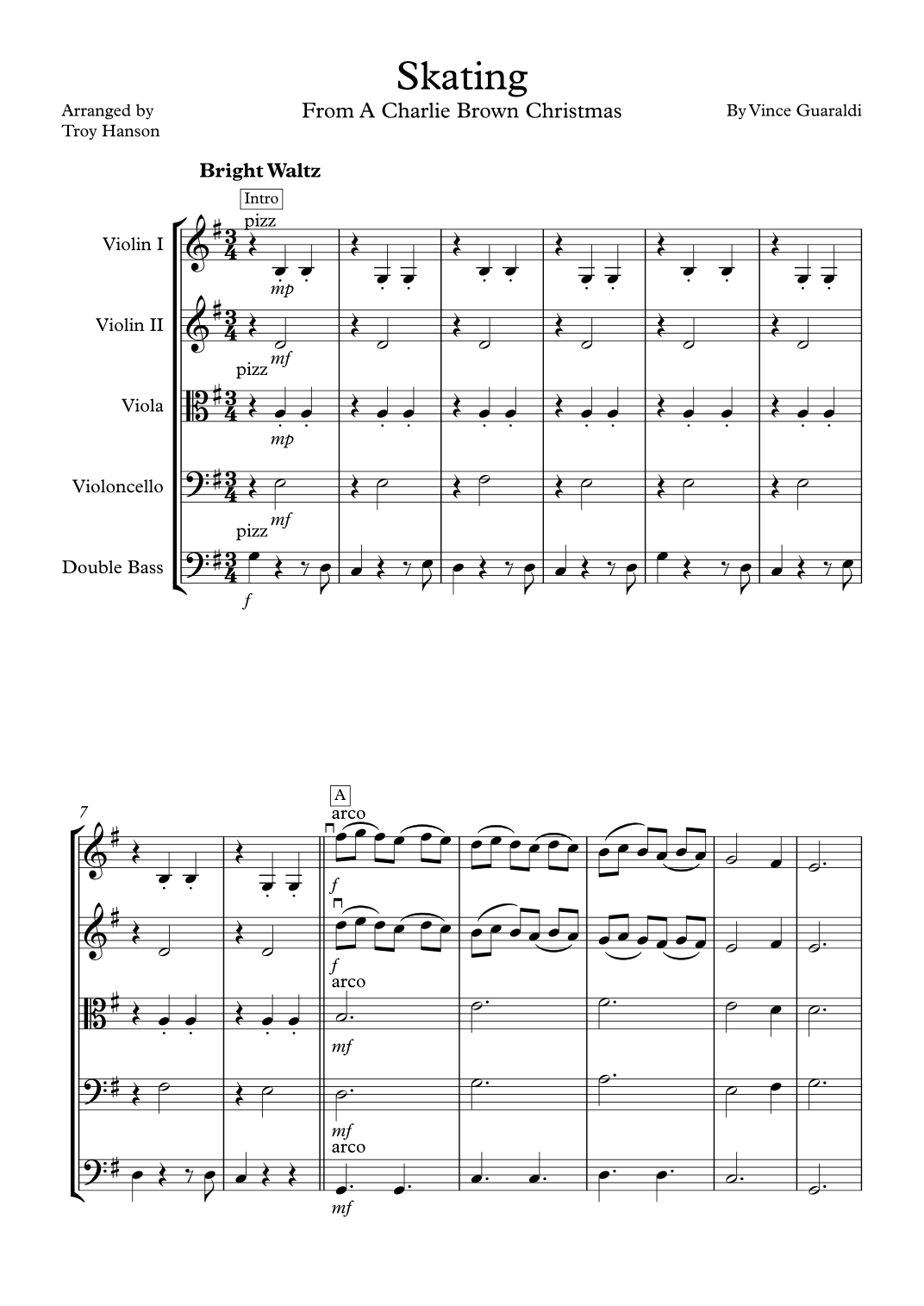 Skating (arr. Troy Hanson)