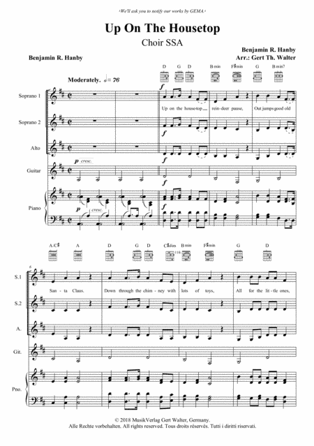 Up On The Housetop (arr. Gert Th. Walter)