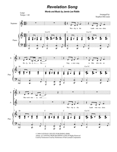 Revelation Song (arr. Stephen DeCesare)