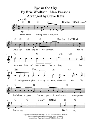 Eye In The Sky (arr. Steve Katz)
