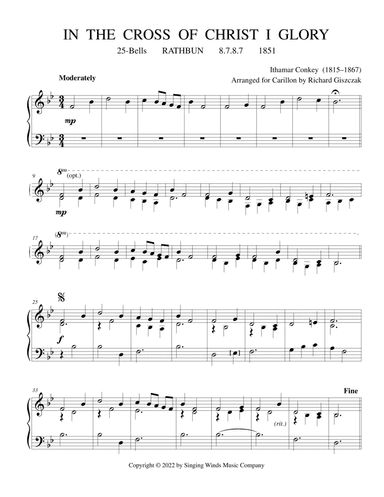 25B. In the Cross of Christ I Glory (RATHBUN) (arr. Richard Giszczak)