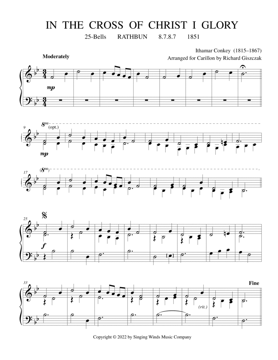 25B. In the Cross of Christ I Glory (RATHBUN) (arr. Richard Giszczak)