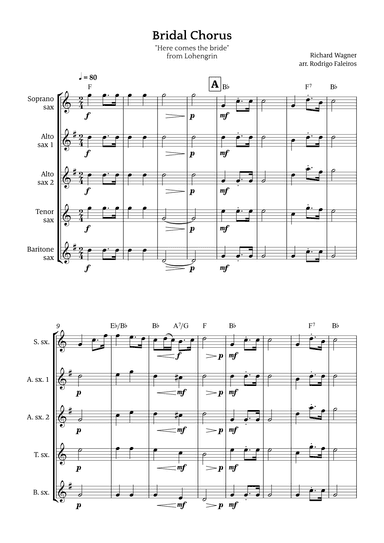 Bridal Chorus (Here Comes The Bride) (arr. Rodrigo Faleiros)