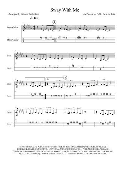Sway With Me (arr. Tatiana Riabinkina)