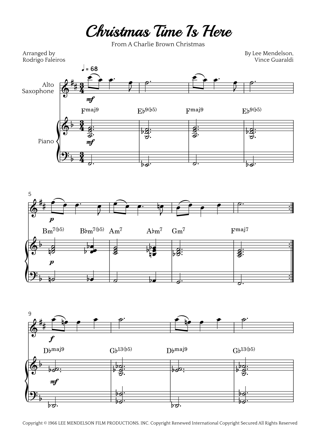 Christmas Time Is Here (arr. Rodrigo Faleiros)