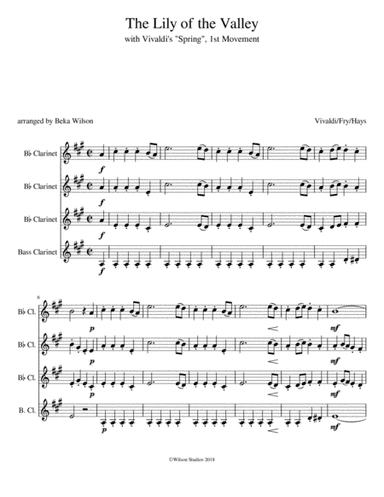 Lily of the Valley (with Vivaldi's "Spring") (arr. arranged by Beka Wilson)