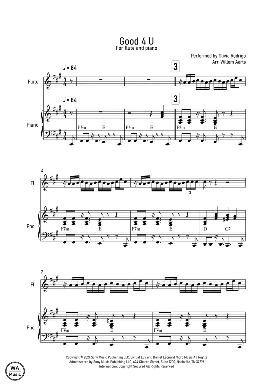 Good 4 U (arr. Willem Aarts)