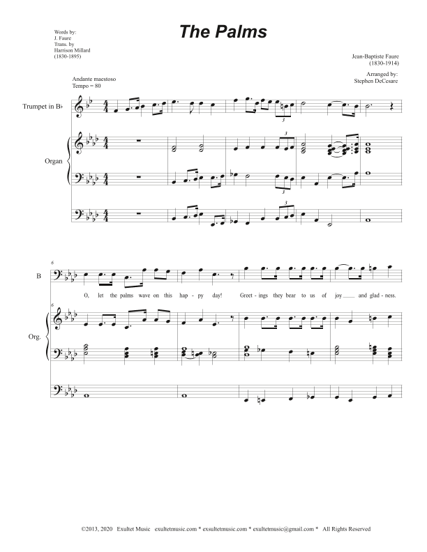 The Palms (Vocal Trio - (SAB) (arr. Stephen DeCesare)