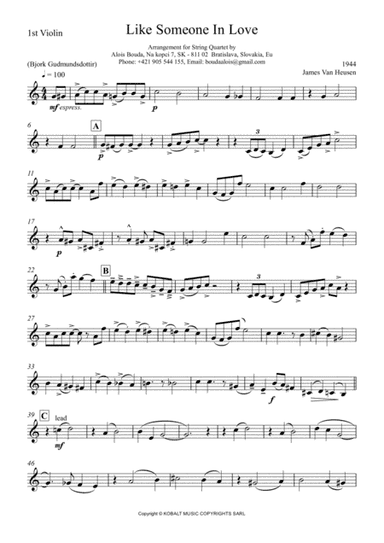 Like Someone In Love (arr. Alois Bouda)