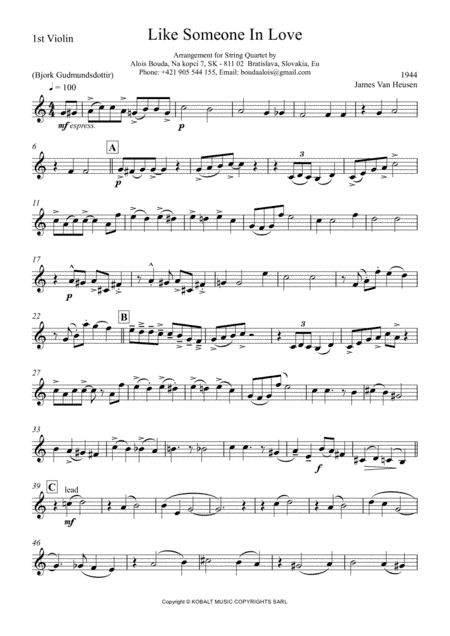 Like Someone In Love (arr. Alois Bouda)