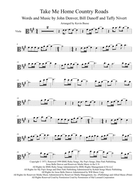Take Me Home, Country Roads (arr. Kevin Busse)