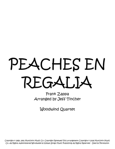 Peaches En Regalia (arr. Jeff Tincher)
