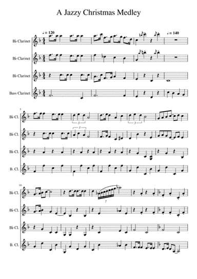 A Jazzy Christmas Medley (clarinet quartet) (arr. Sophie Winfield)