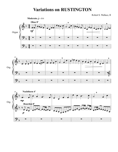 Variations on RUSTINGTON (arr. RobertSWallace2)