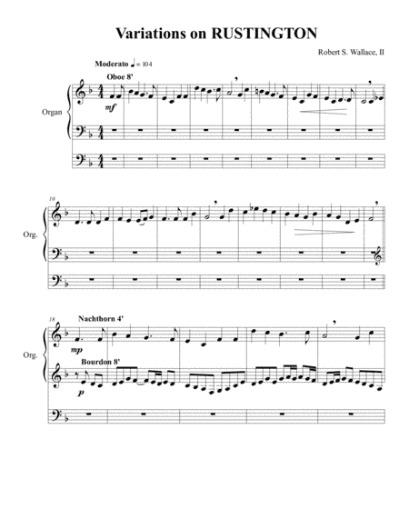 Variations on RUSTINGTON (arr. RobertSWallace2)