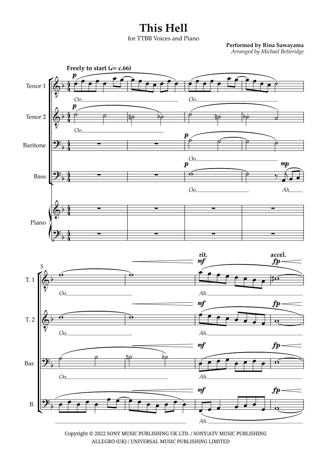 This Hell (arr. Michael Betteridge)