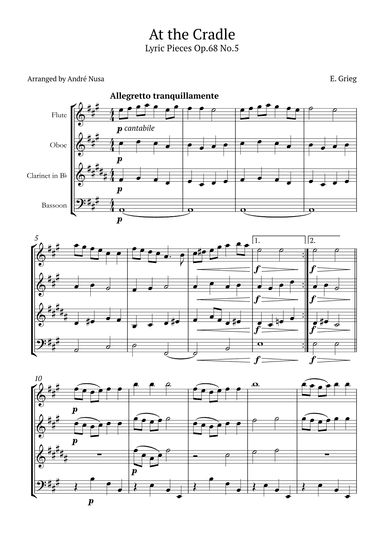 Lyric Pieces Op.68 No.5 (arr. André Nusa)