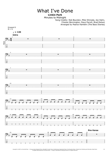 What I've Done (arr. The Bass Diaries)